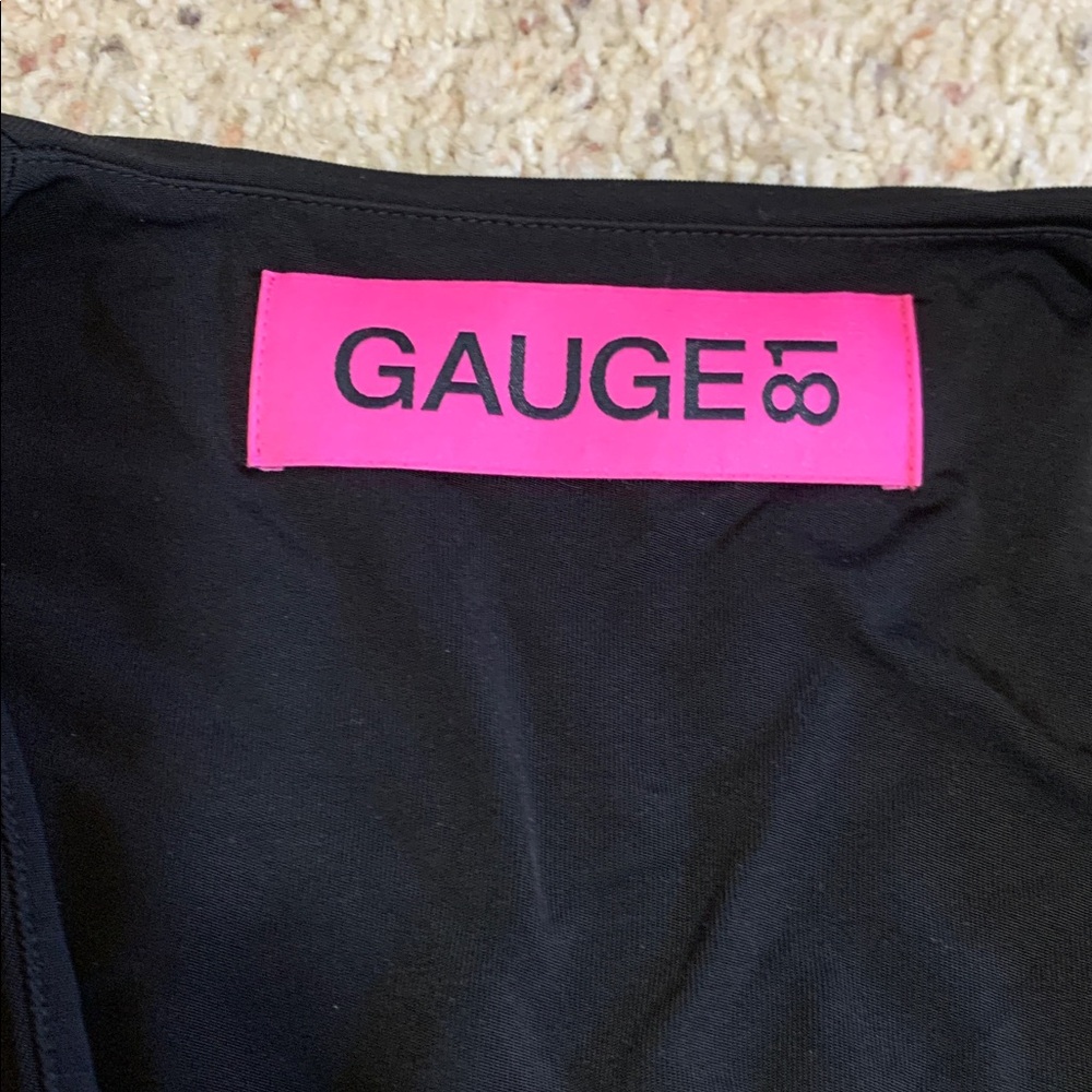 Gauge81 Black Long Sleeve Crop Twisted Knot V-neck Blouse Top Shirt Sz. XS - Picture 3 of 7